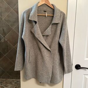 Free People double breasted wool sweater coat